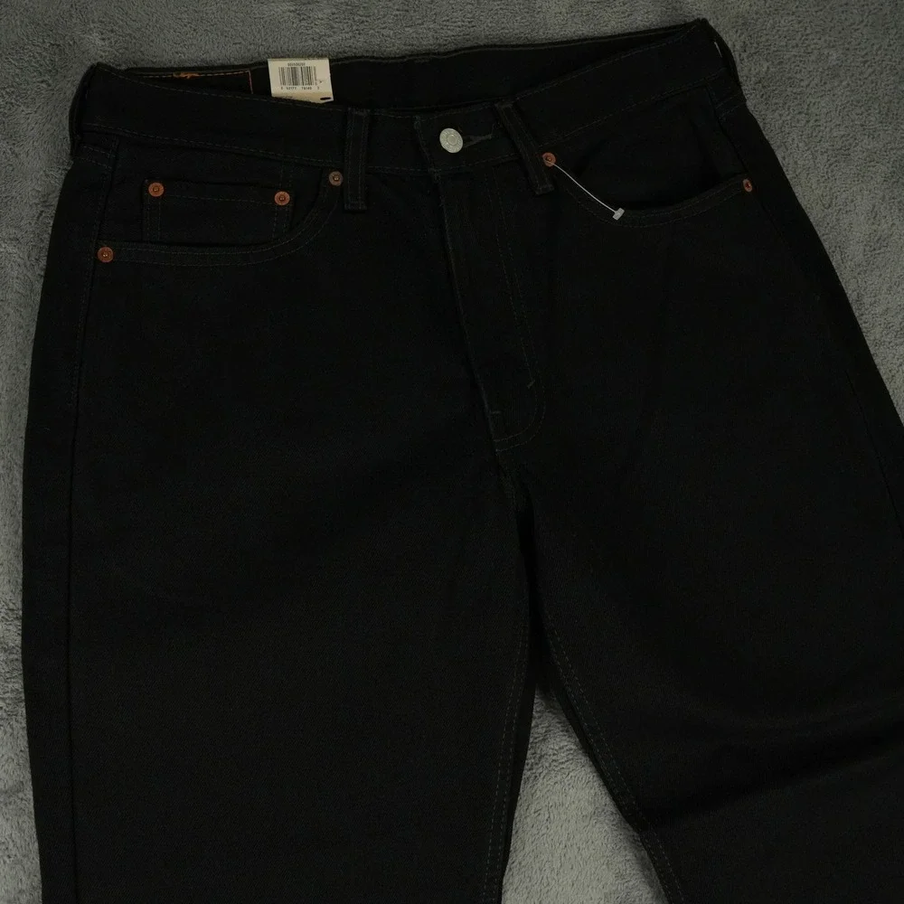 Levi's 550 Relaxed Jeans Mens 33x30 Black Denim Tapered Leg Zip Fly Cotton